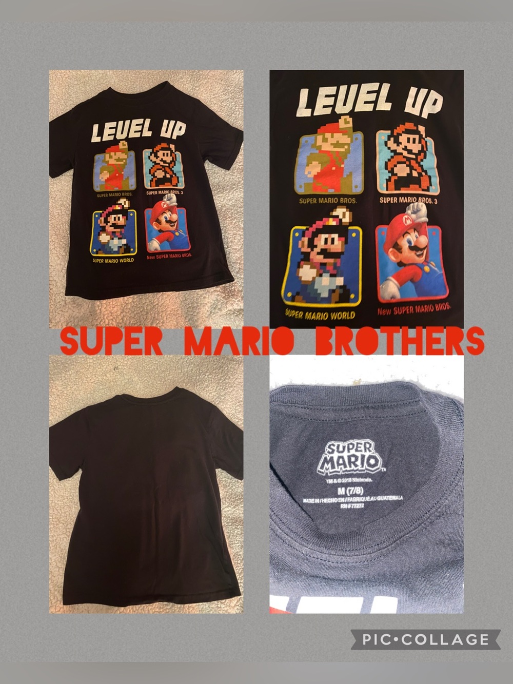 Super Mario Brothers Boys Short Sleeve T-Shirt
